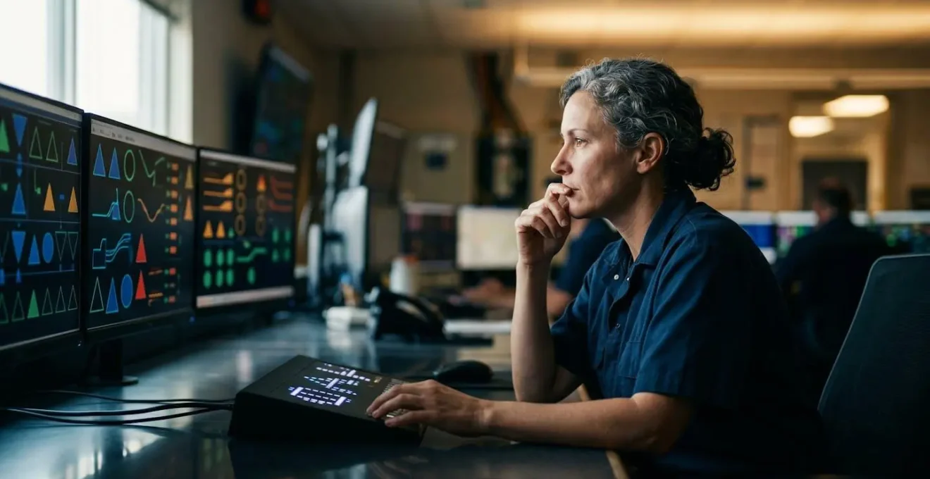 Centro di controllo con indicatori di performance del sistema automatizzato