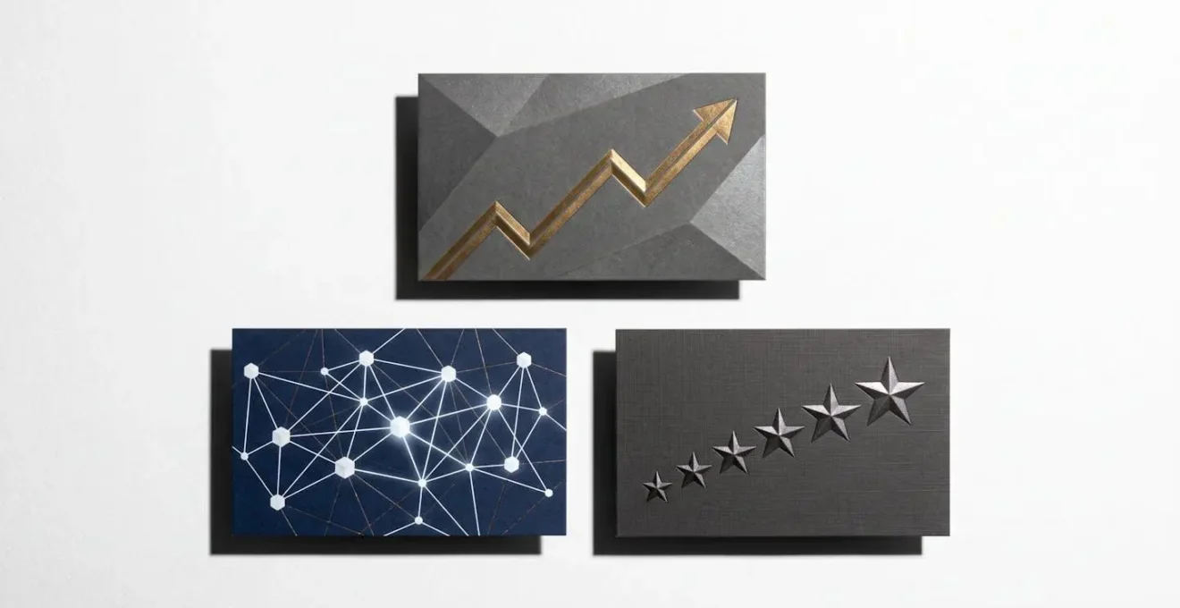 Visualizzazione creativa delle diverse strategie di headline per profilo LinkedIn professionale